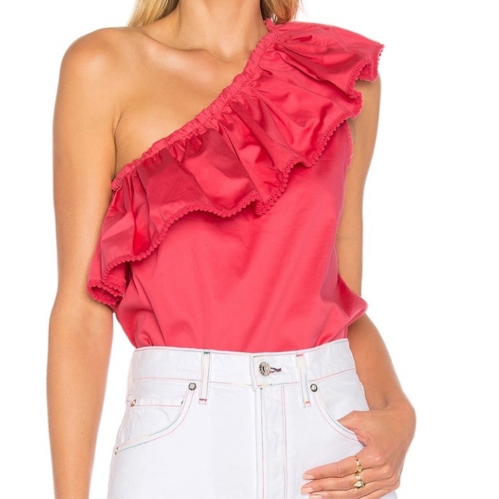 Devlin Pink Off Shoulder Vanessa Top, NWT Size M